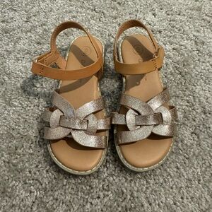Cat & Jack Glittery Tan Kids Sandals